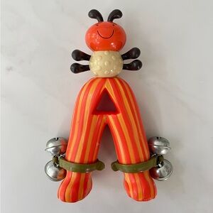 Vintage Parents Battat A For Ant Bright Rattle Bells fall color Toy 8"